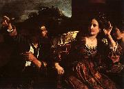  Giovanni Francesco  Guercino Semiramis Receiving Word of the Revolt of Babylon oil painting on canvas